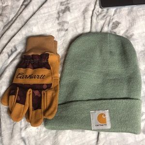 Carhartt beanie and Gloves